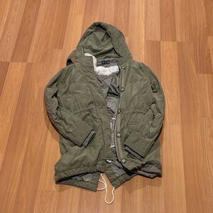 Abercrombie & Fitch Olive Green Military Jacket
